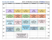 Weekly schedule of online classes - BOTTOM