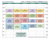 Weekly schedule of online classes - BOTTOM