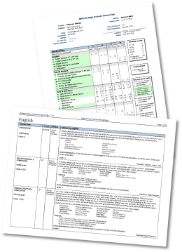 A template for your student transcript